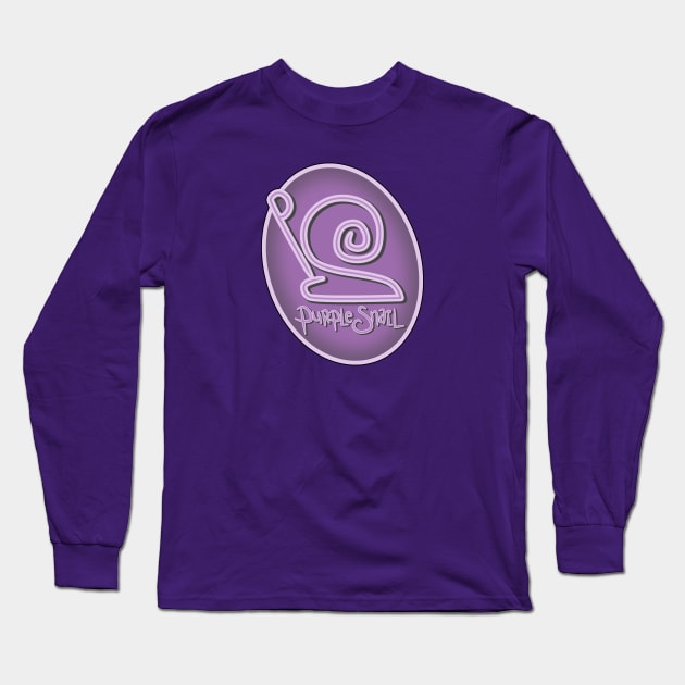 purple snail Long Sleeve T-Shirt by bobgoodallart